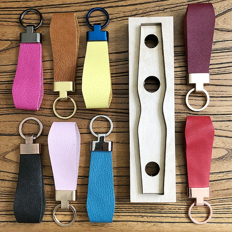 

2021 New Keychain Wooden Die Cutting Leather Mold Keychain Wristband Cutting Mold Crafts