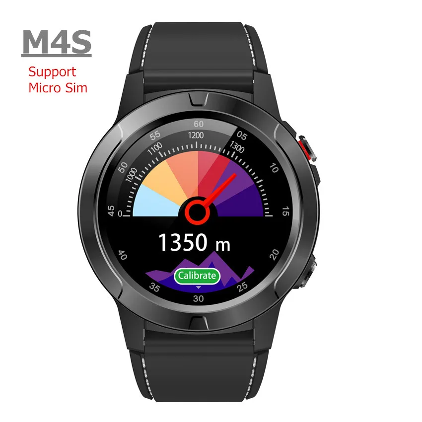 Black-M4S ASKMEER M4 Смарт-часы Поддержка SIM и Bluetooth телефонные звонки, GPS Smartwatch телефон для мужчин и женщин IP65 водонепроницаемый монитор сердечного ритма часы - Цвет: Black-M4S