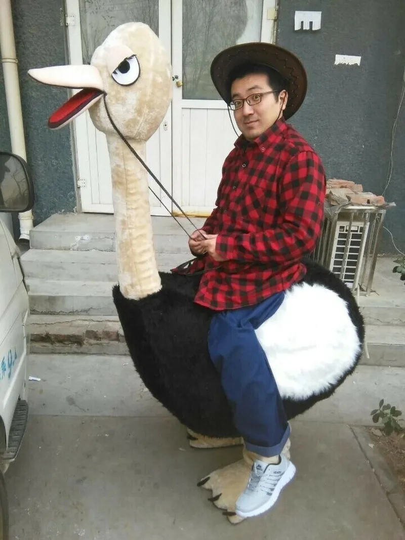 Костюм талисмана страуса Костюмы для вечеринки Нарядное платье взрослых Размер