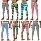 Кальсоны Jockmail, мужское модное термобелье в полоску с радужным принтом листьев, мужские леггинсы, термотрусы