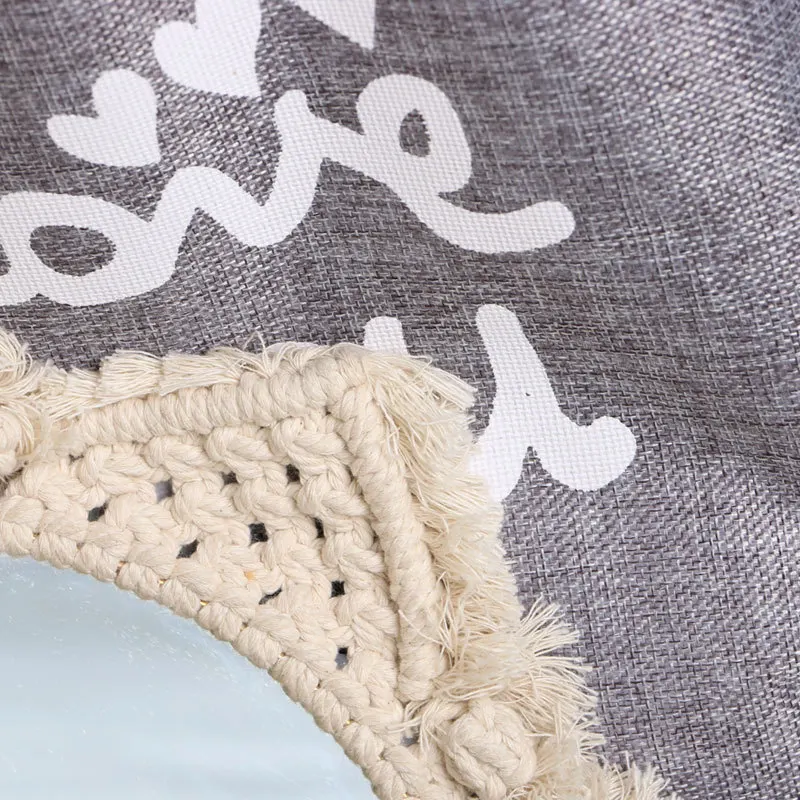 Гобелен из макраме Настенная Декорация зеркало в богемном стиле креативный