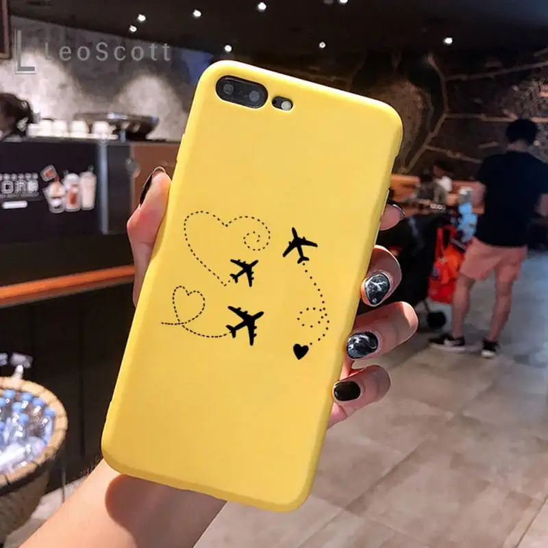 

World Map Travel Phone Case Candy Color for iPhone 11 12 mini pro XS MAX 8 7 6 6S Plus X 5S SE 2020 XR