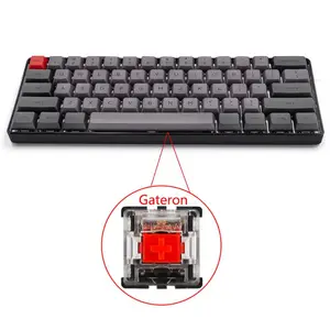 RGB LED Backlit Wired Mechanical Keyboard,Portable Compact Waterproof
Mini Gaming Keyboard 61 PBT Keycaps Gateron Switcs