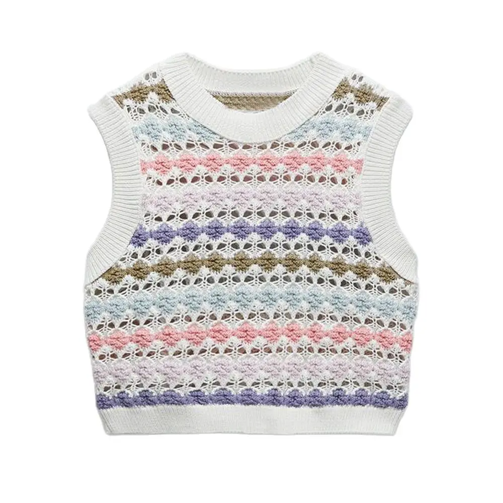 

Женский трикотажный топ DiYiG, универсальный короткий топ без рукавов, с круглым вырезом, облегающий, лето 2021