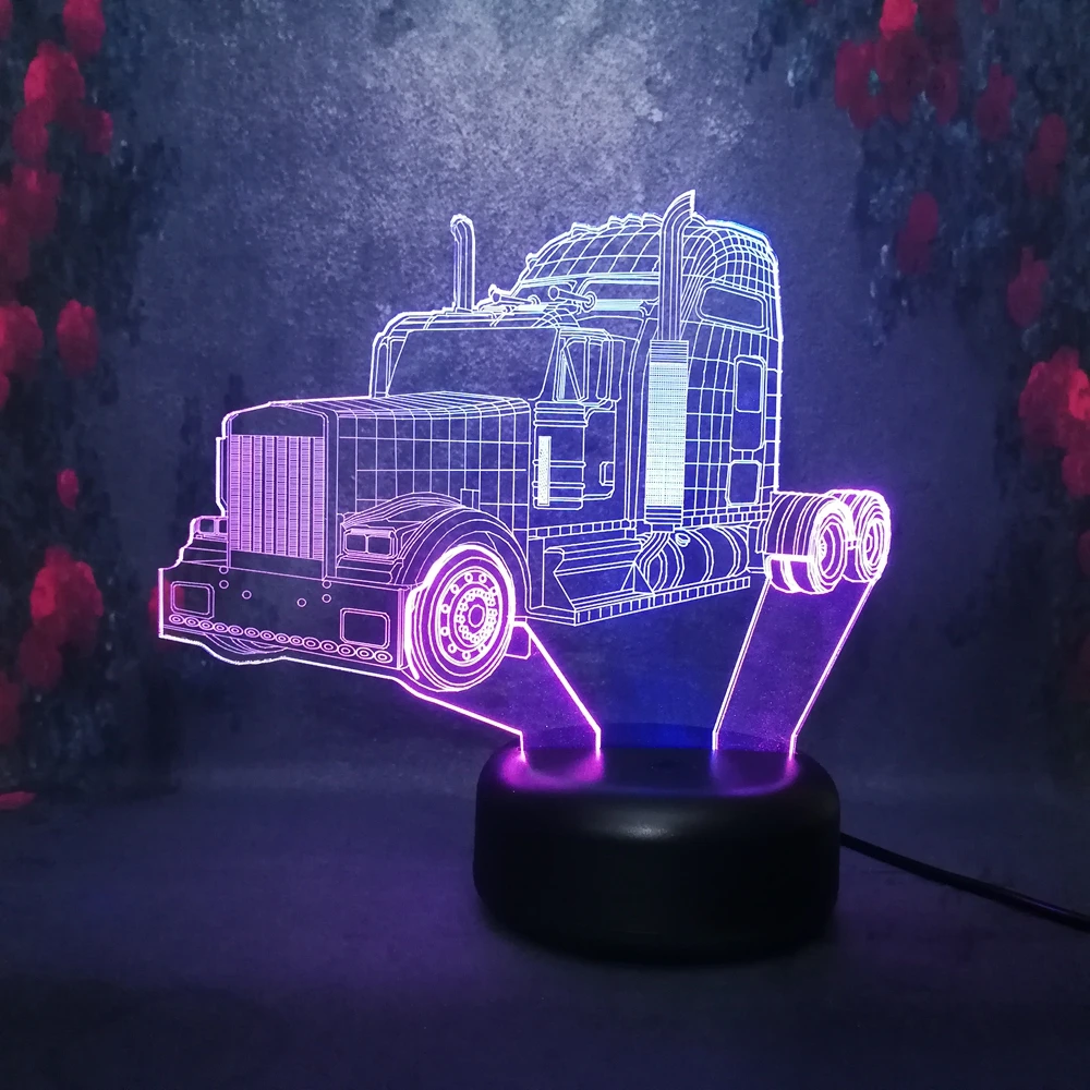 2019 ретро классические машинки 3D двухъядерный цветной ночник градиентная иллюзия