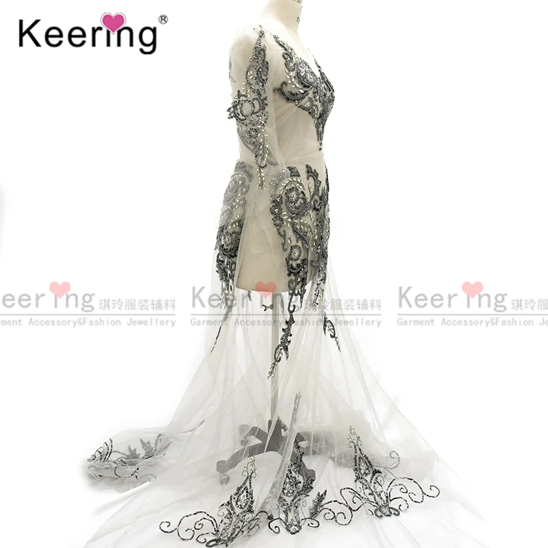 Модное Вечернее платье большого размера нашивки ручной работы для свадебного