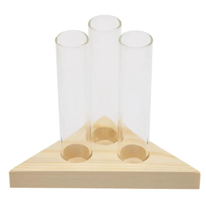 Креативная прозрачная стеклянная ваза для гидропоники треугольная настольная