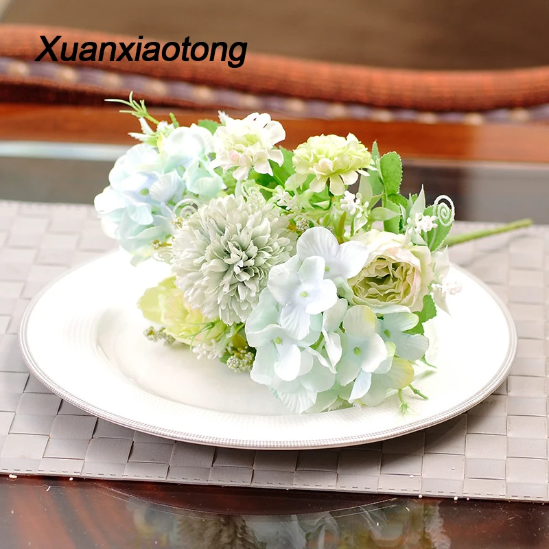 Xuanxiaotong 7 голов букет одуванчиков розовый цветок пиона мяч искусственные цветы для осени дома Рождественский Декор свадебное украшение