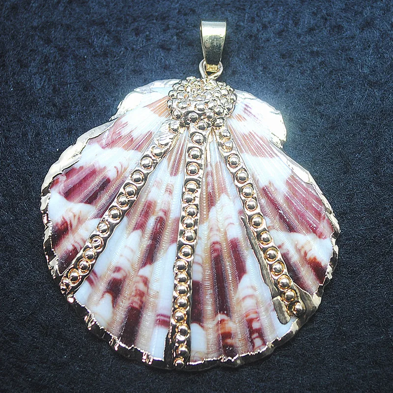 2 шт. Подвески в виде ракушек с золотым покрытием новый материал морской ракушки