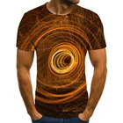 Веселая футболка с 3D-графикой, мужские повседневные топы, модная мужская футболка с 3D рисунком, летняя рубашка с круглым вырезом, женская уличная одежда