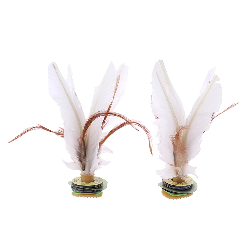 2pc China Jianzi Footbal Foot Kick Handwheel Fancy Goose Feather Shuttlecock Fitness Entertainment For Physical Exercise | Спорт и