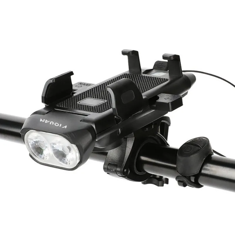 

Противоударная велосипедная передняя лампа, суперъяркая велосипедная светодиодная лампа, динамик, рамка телефона, заряжаемый держатель, Ф...