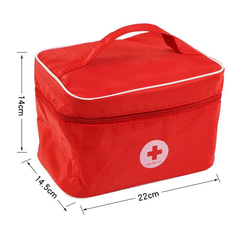 

Simulation Play House Toy Pretend Play Wooden Doctor Toy Red Cloth bag Medical Set Dentist Role Playing Toy For Children Kids