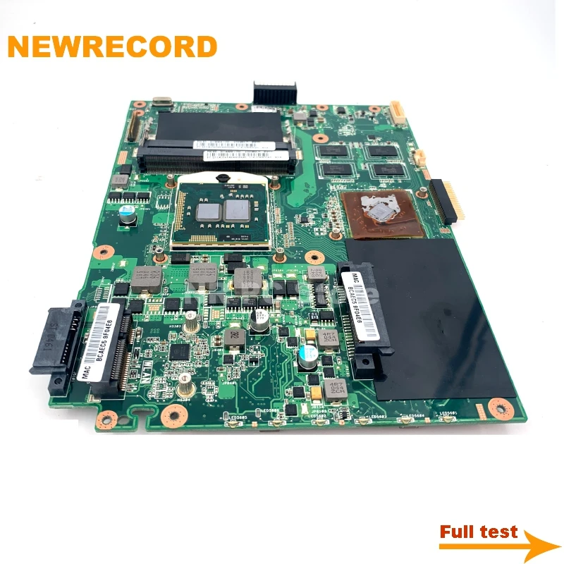 NEWRECORD for ASUS K52JT K52JR A52J X52J K52JC laptop motherboard REV 2.3A HM55 512M GPU onboard free CPU main board full test enlarge