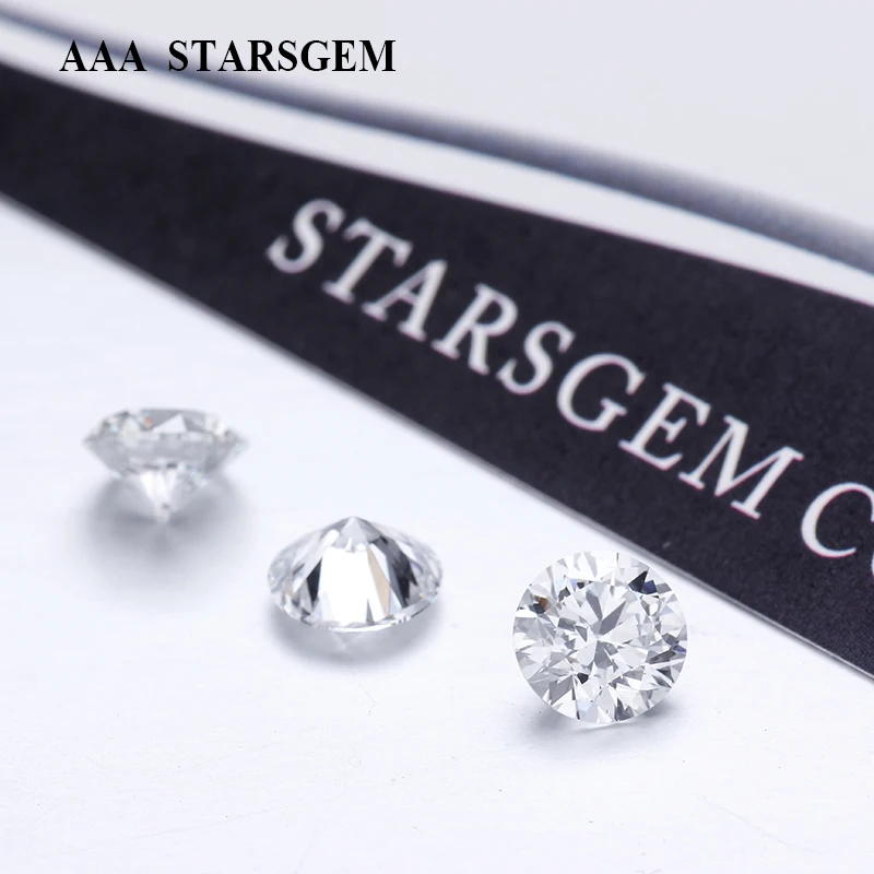 AAA Starsgem 1ct/упаковка 1 3 мм DEF белый цвет круглый маленький размер HPHT лаборатория
