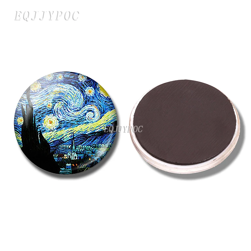 Магнит на холодильник с изображением подсолнуха звездного неба 30 мм|Магниты