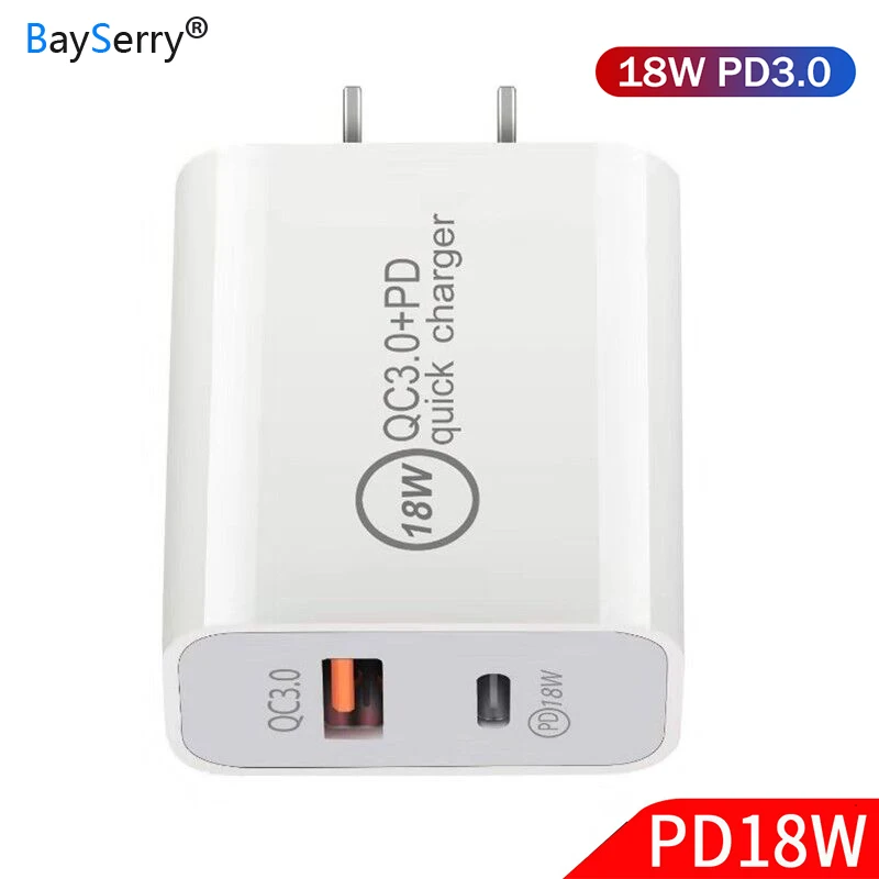 Quick Charge PD3.0 USB Charger QC 3.0 PD Fast Charging for iPhone 12 11 Pro Samsung S21 Xiaomi Two Power Ports | Мобильные телефоны