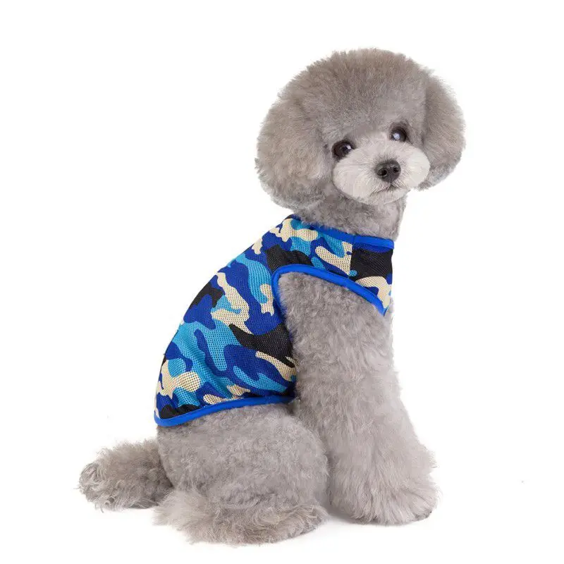 

Pet Sunscreen Camouflage Mesh Vest Teddy Cat Thin Summer Breathable Dog ClothesT-Shirt Small Dogs Summer Vest Pet Clothing Hotse