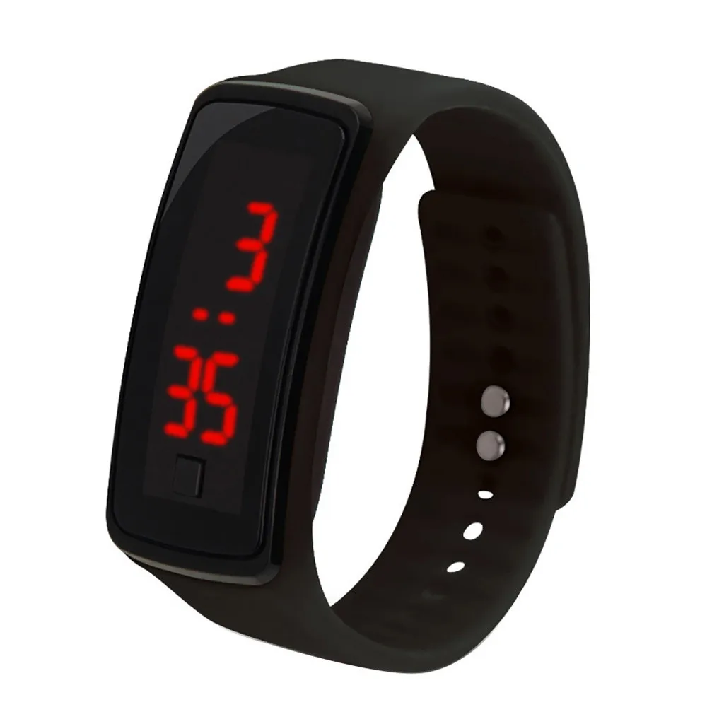 

Часы наручные цифровые для мужчин и женщин, спортивные с силиконовым ремешком для студентов второго поколения