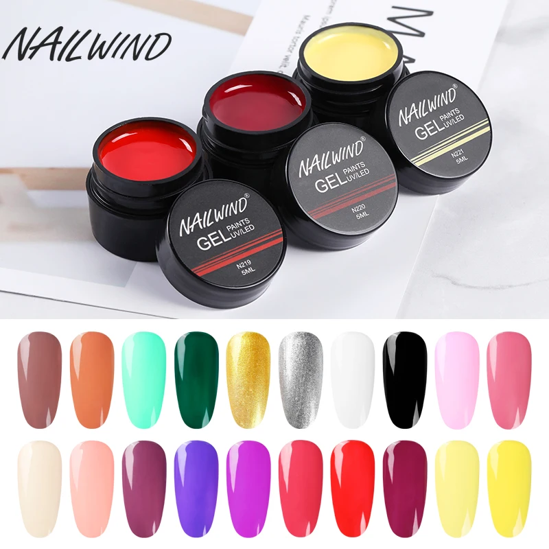 NAILWIND Painting Гель-лак для ногтей Дизайн маникюрный лак 24 цвета замачиваемый