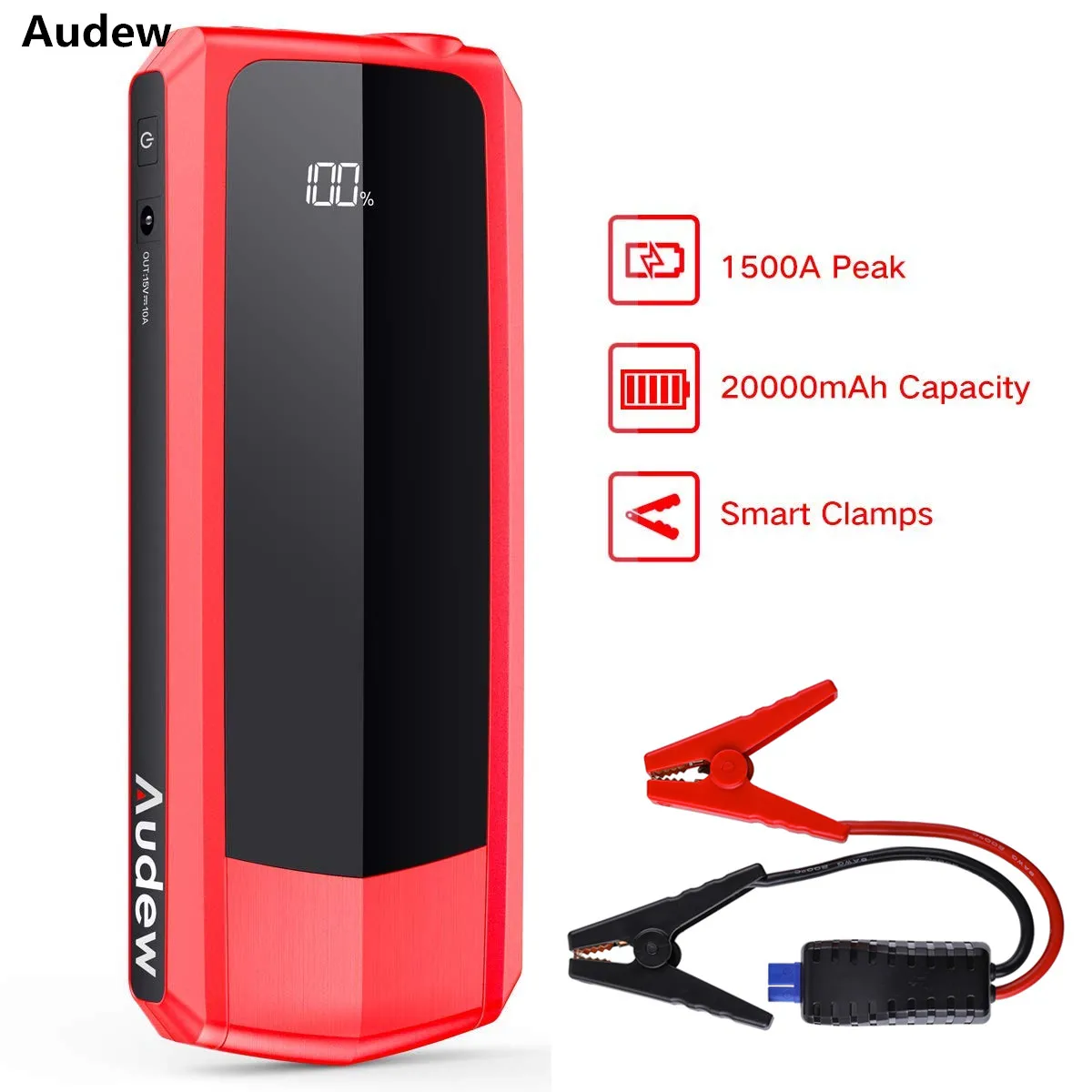 

Автомобильное пусковое устройство, внешний аккумулятор 20000 мАч, зарядное устройство с портом, пусковое устройство с ЖК-дисплеем, двойной USB-порт QC3.0, светодиодный фонарик, вилка стандарта США