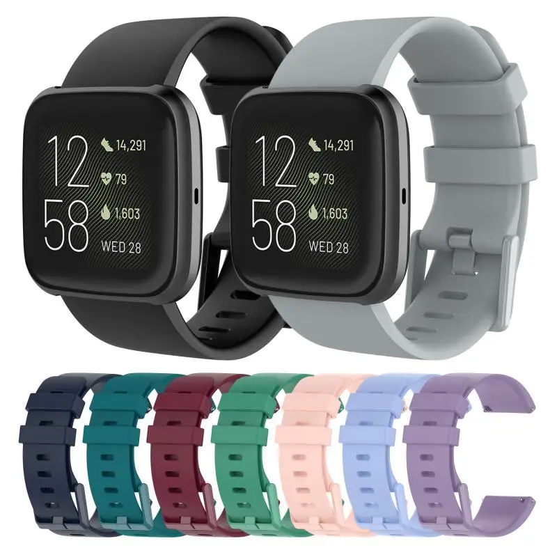 

Multicolor Silicone Strap Wrist Strap Bracelets Sweat-proof Durable Watchband Accessories For Fitbit Versa2 / Versa Lite / Versa