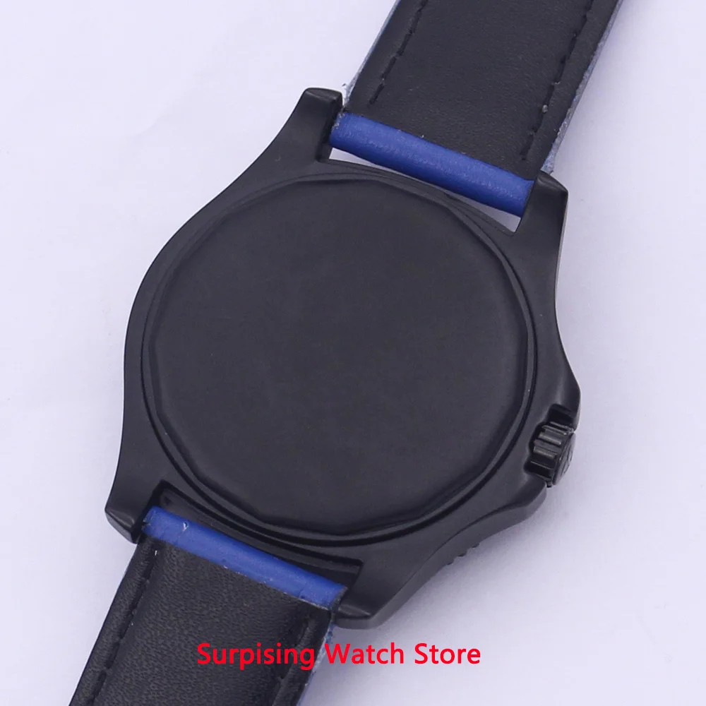 

Bliger 44mm Automatic Mechanical Watch Men Luxury Brand Business Luminous Waterproof Clock Leather Strap Calendar Wristwatch Men