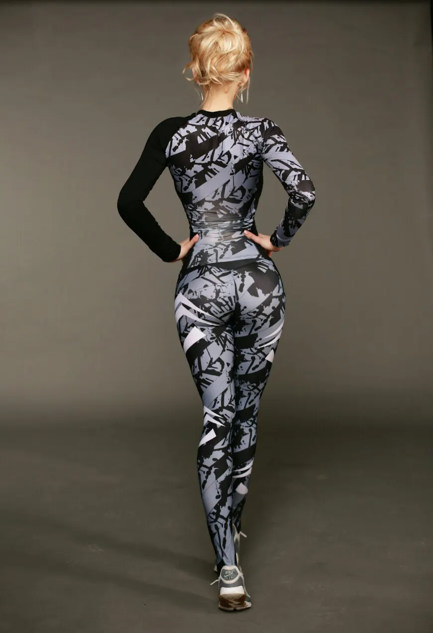 Спортивный костюм женский Камуфляжный из 2 предметов на осень/зиму|Комплекты для