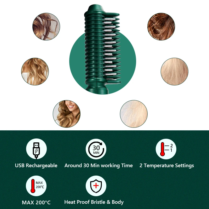 Щипцы для завивки волос двойного назначения электрическая 3D расческа палочка