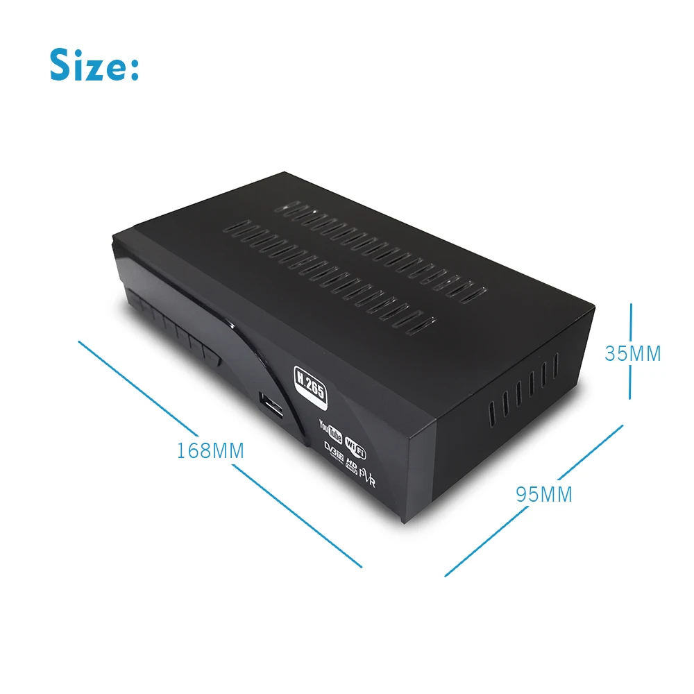 Цифровой спутниковый ресивер Vmade DVB-T2 HD 1080P H.265 / HEVC DVB-T ТВ-тюнер Поддержка M3U Youtube MPEG4