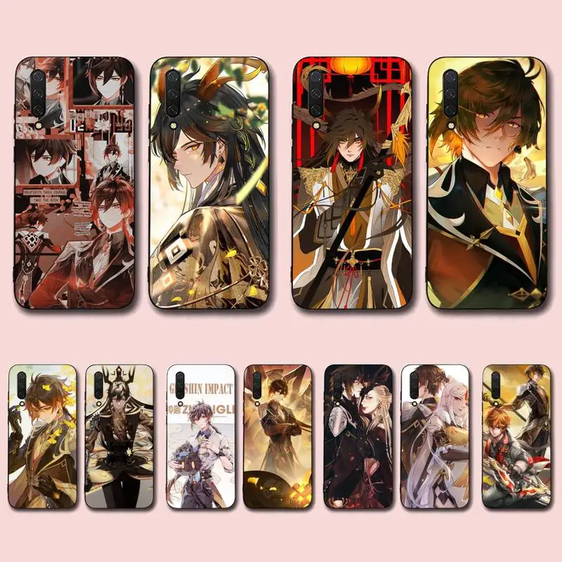 

FHNBLJ Zhongli Genshin Impact Phone Case for Xiaomi mi 5 6 8 9 10 lite pro SE Mix 2s 3 F1 Max2 3