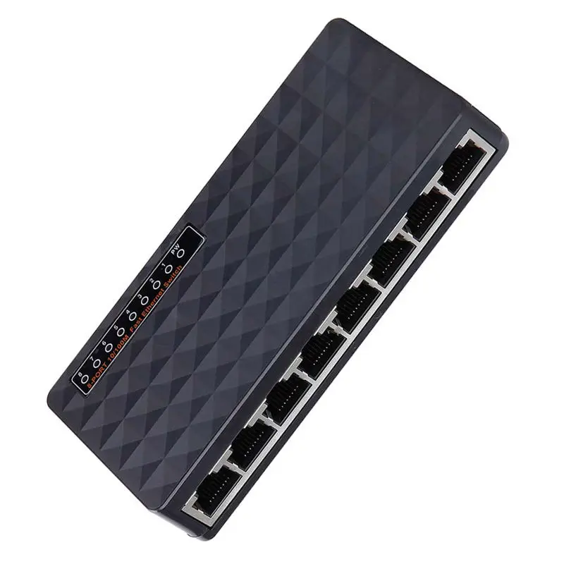 Diewu 8 портов гигабитный Ethernet сетевой коммутатор 10/100Mpbs концентратор Настольный Lan
