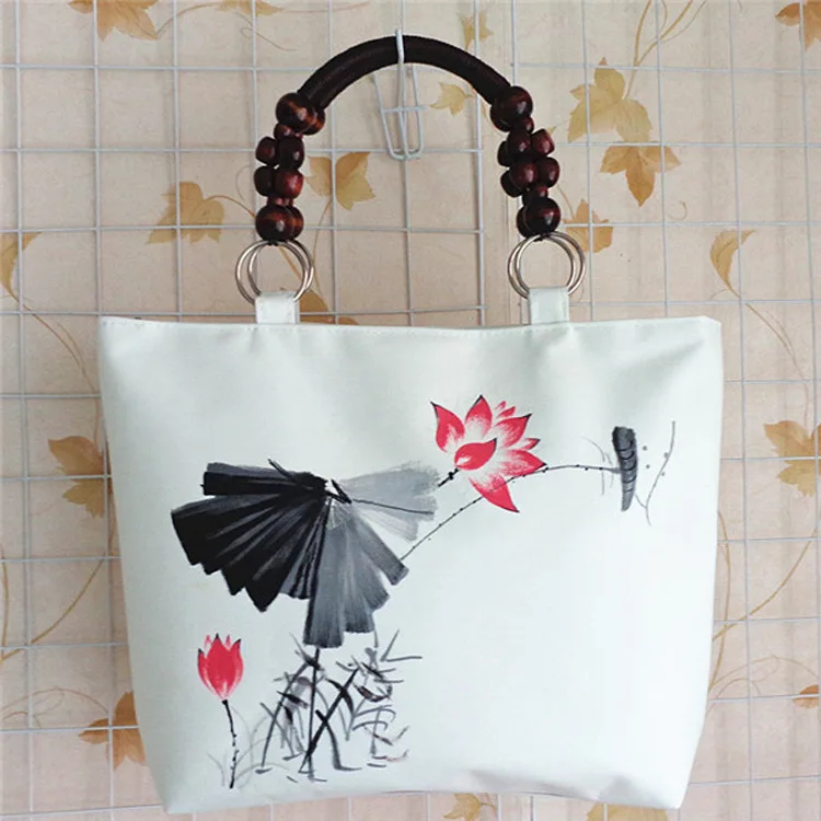 

Famous Luxury Brand Characteristic Hand-painted Bag Ethnic Style Shoulder Bag Canvas Chinese Style Fabric Handmade Shoulder Bag