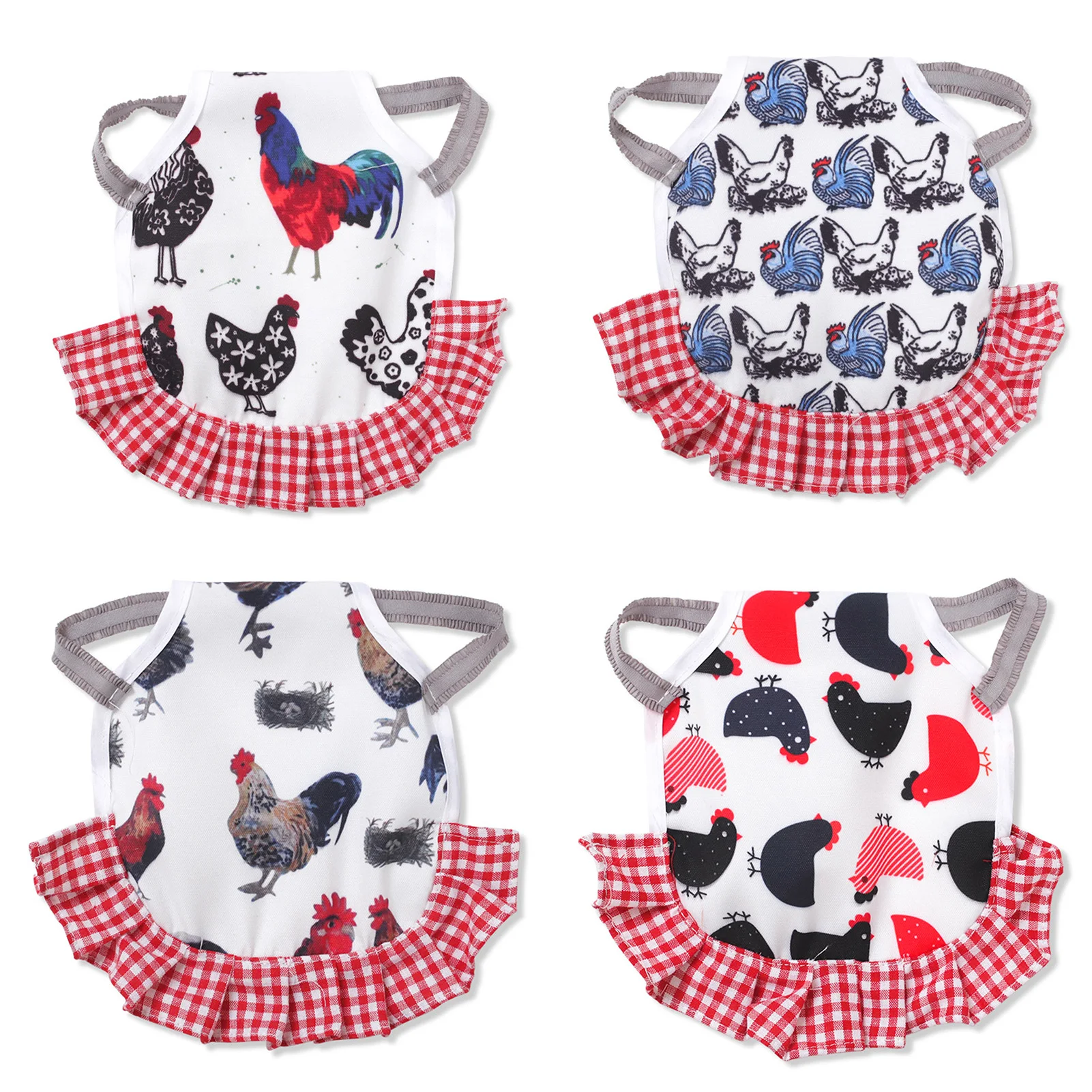 

Pet Feather Protector Cock Pattern Back Wing Protector Hen Chicken Apron Hen Apron Elastic Chicken Saddle Back Feather Protector