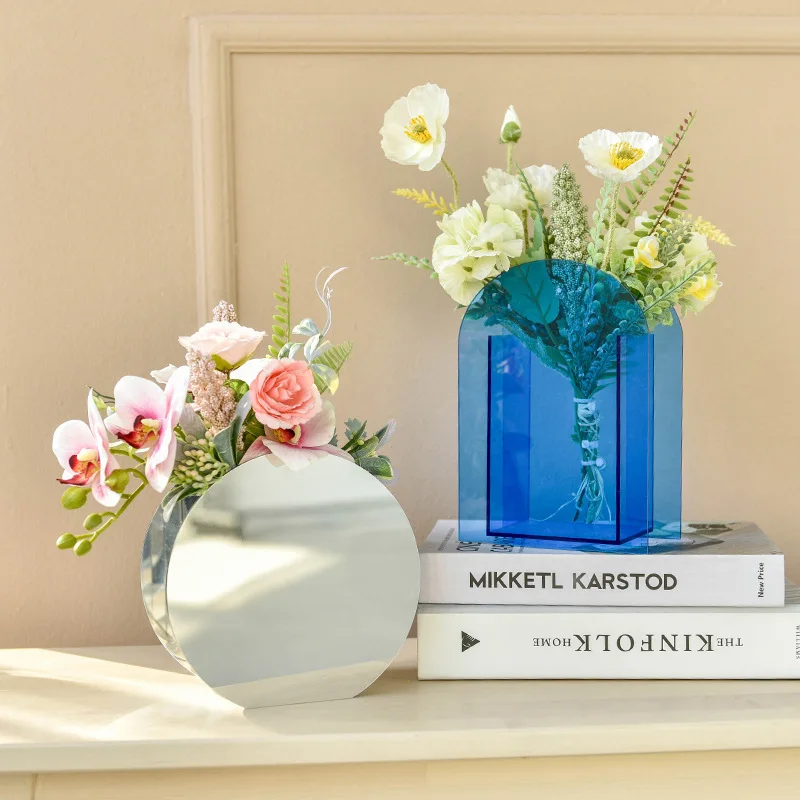 

Colorful Acrylic Vase Living Room Designer Table Decorations Flower Vase Home Decoration Home Accessories