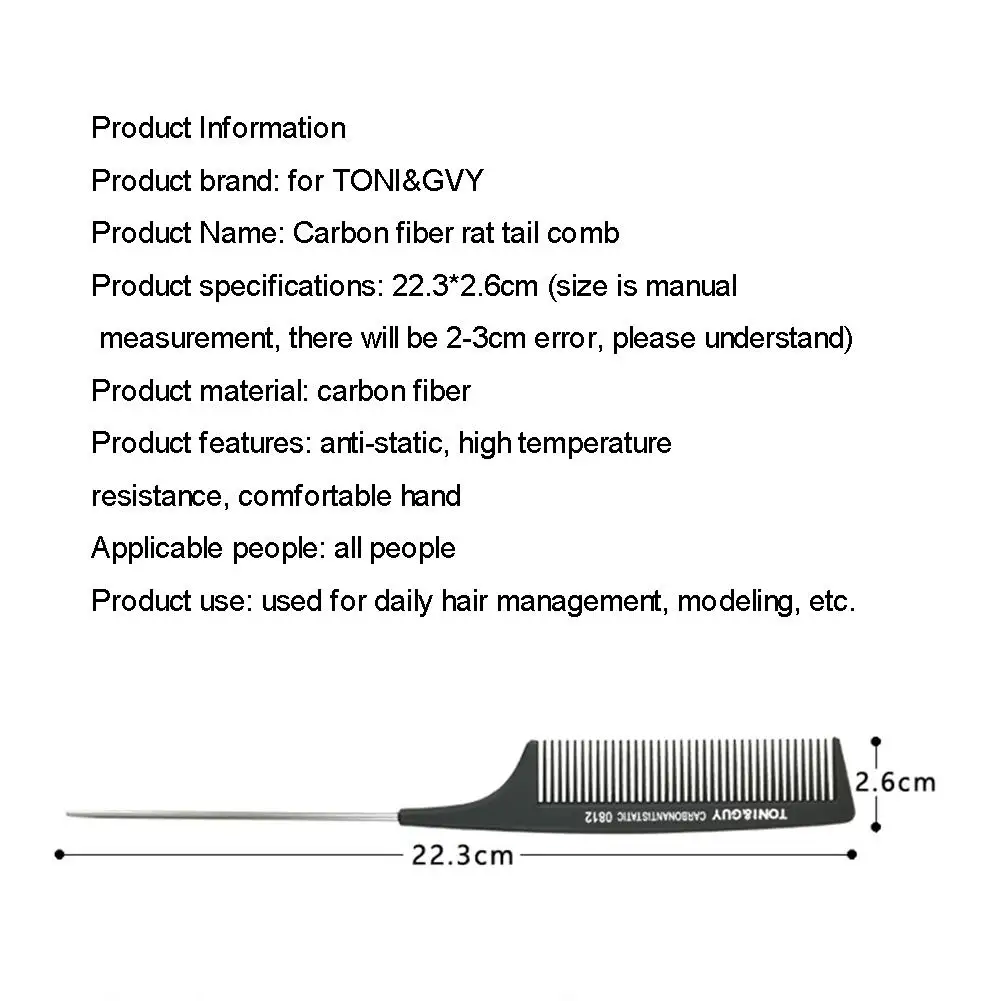 1 шт. волосы хвост гребень с нержавеющая сталь для укладки волос парикмахерская