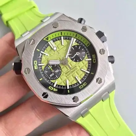 

New High Quality Mens Watch Quartz Movement Chronograph Colorful WristWatch Rubber Strap Sports Men Watches Male Wristwatch