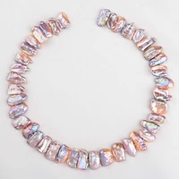 12x16mm wholesale natural pink freshwater bright light strip baroque pearls beads