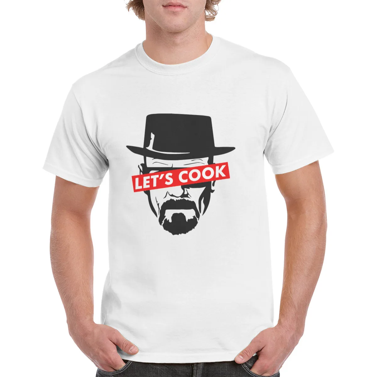 

100% Cotton Funny Breaking Bad Tops T-Shirt Unisex Cool Heisenberg Let's Cook Graphics Multicolor Oversized t shirt Female/Man