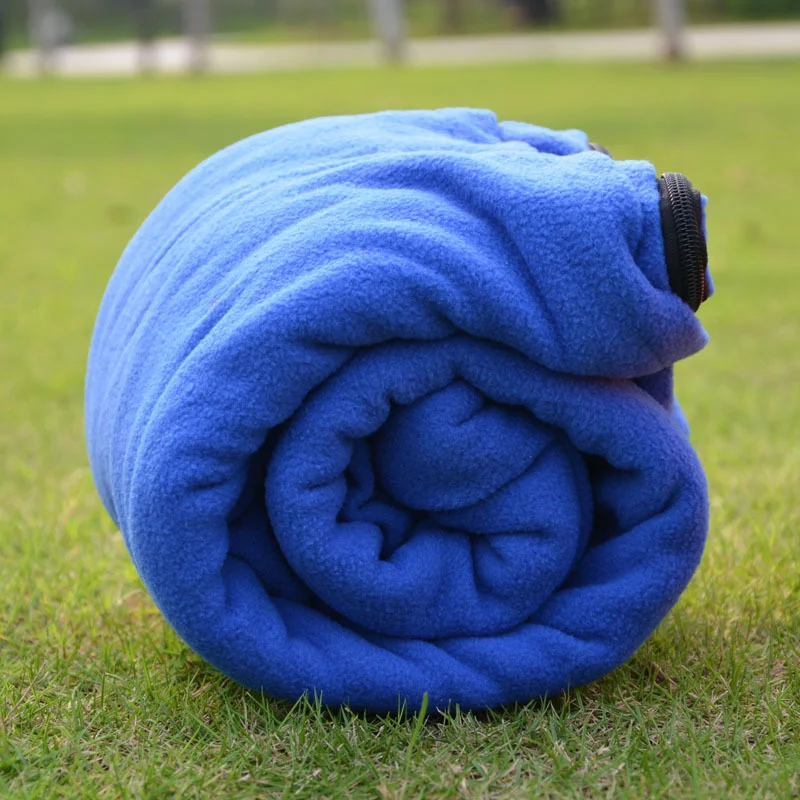 

Double Fleece Cotton Sleeping Bag Liner Portable For Travel Outdoor Camping Hiking Climbing Lightweight Warm Sleeping Bag