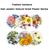 10 5g mixed dried flower nail decoration accessories natural flower leaf sticker 3d nail art design polished manicure accessorie