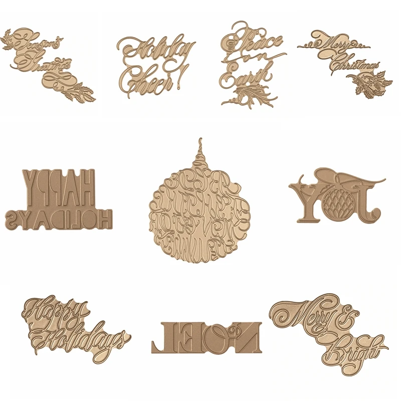 Горячая фольга проблеск Copperplate праздничные поздравительные фраз для DIY Скрапбукинг тиснение бумажные карты ремесла
