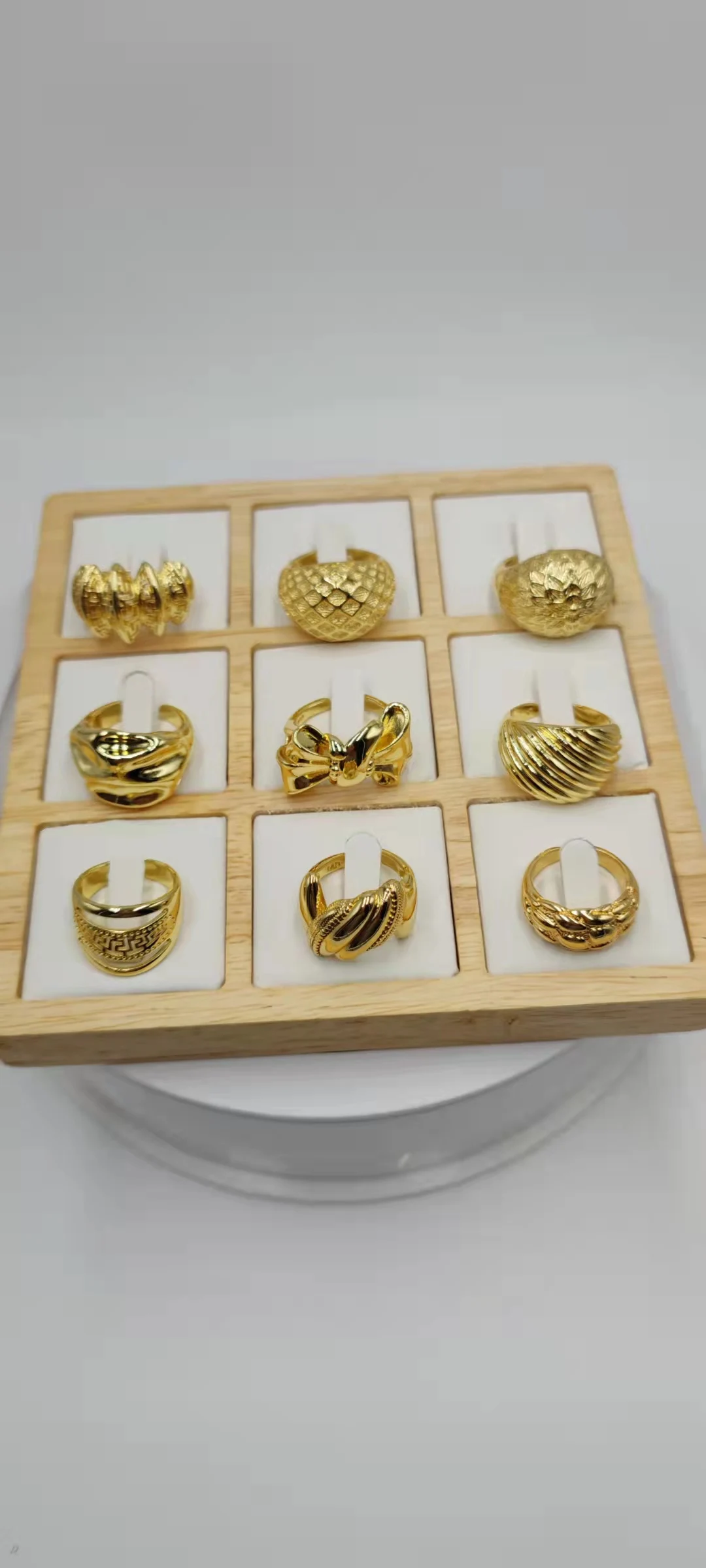 

Wedding Gold Color Rings Engagement Flower Ring Fashion Jewelry For Women Ring