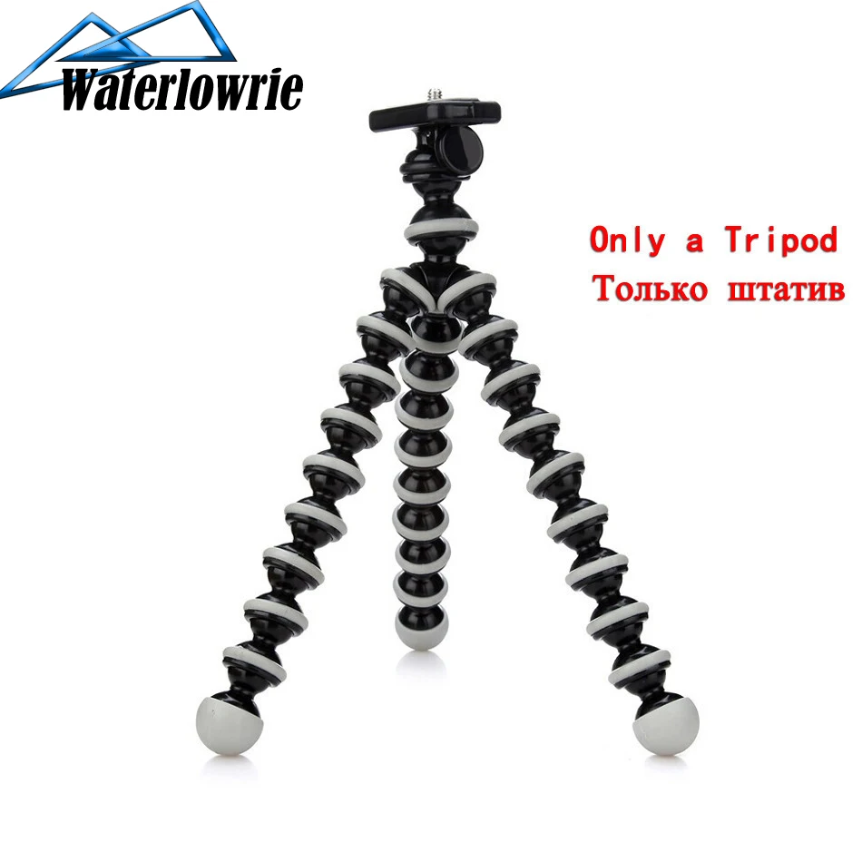 Only Black Tripod Гибкий мини-штатив Осьминог для мобильного телефона samsung Xiaomi huawei iphone Экшн-камера для GOPRO SJCAM YI универсальный держатель - Цвет: Only Black Tripod