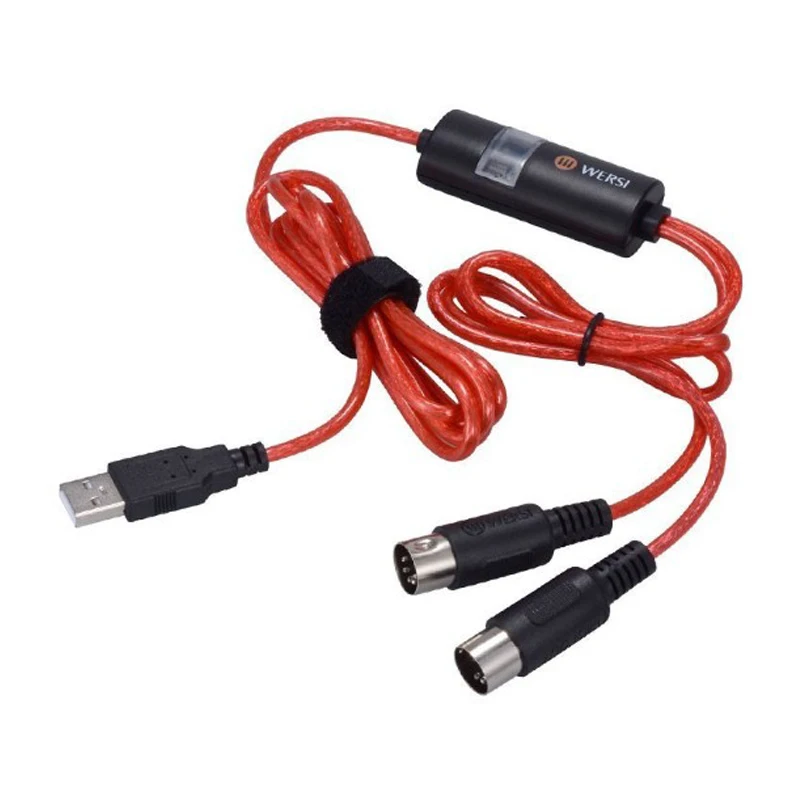 Переходник с USB на MIDI кабель профессиональный адаптер для ПК/ноутбука/Mac