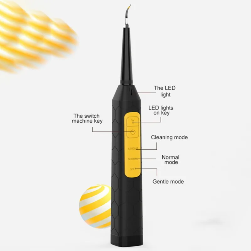 

USB Recharge Electric Dental Vibration Scaler Sonic Cleaner Calculus Tartar Remover Teeth Cleaning Tool