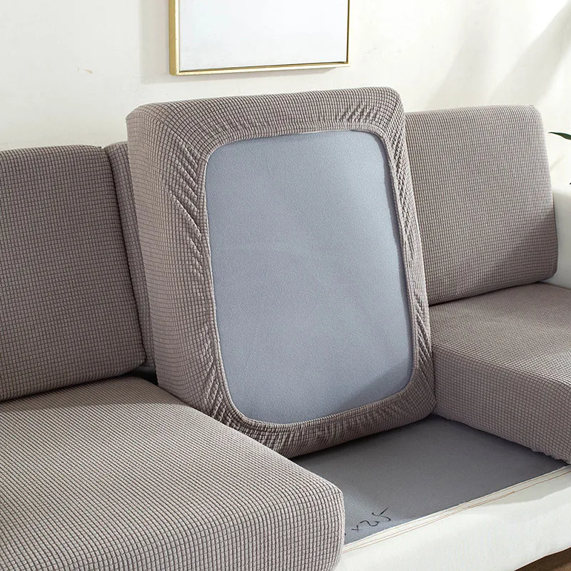 

Nordic Jacquard Cushion Cover Solid color Chaise Longue Elastic Corner Sofa Seat Covers Removable Furniture Protector Couch Case