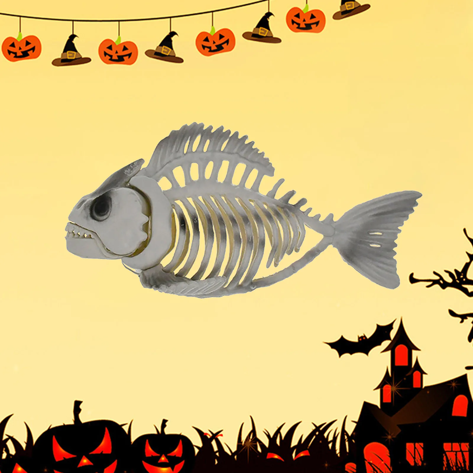 Украшение Хэллоуина Мышь Рыба Скелет Кости Орнаменты Искусственная Пластиковая Серия Предметы для Праздничной Вечеринки A40 on.