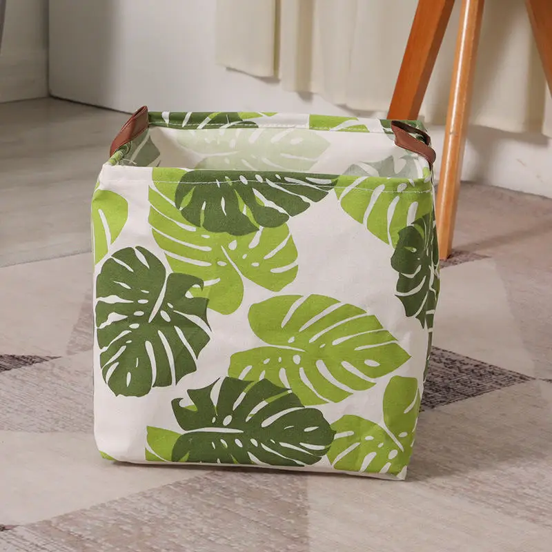 Leaf MICCK складная корзина для белья, корзина для хранения, коробка для хранения бочек для детей, для мелочей, книга, игрушки, держатель, домашний контейнер, органайзер, сумка - Цвет: Leaf