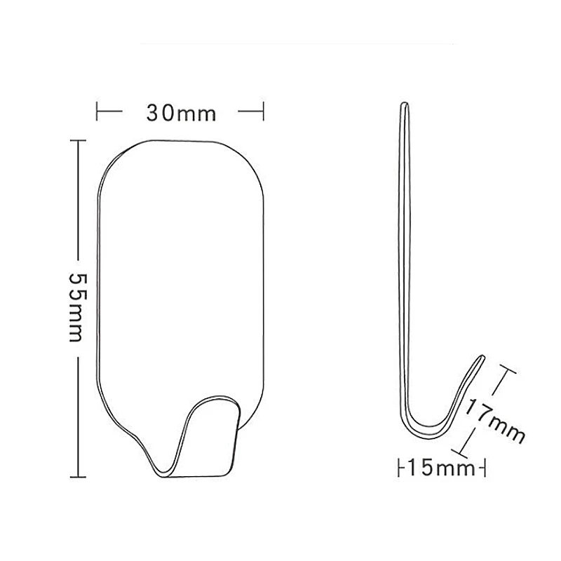 

1Pcs Hooks Self Adhesive Home Kitchen Wall Door Stainless Steel Holder Hook Hanger Hooks For Hanging Holder Hook